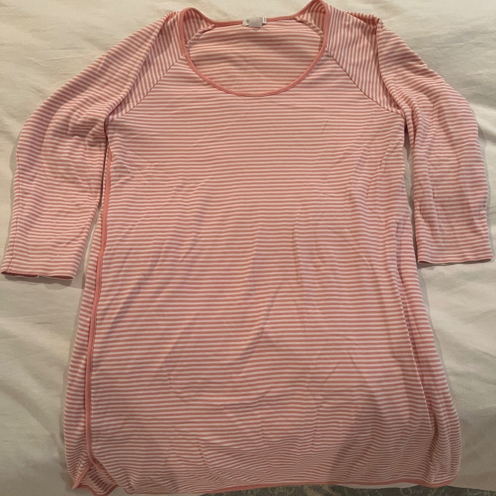 Lake Pajamas Pima Cotton Long Sleeve Nightgown Size S